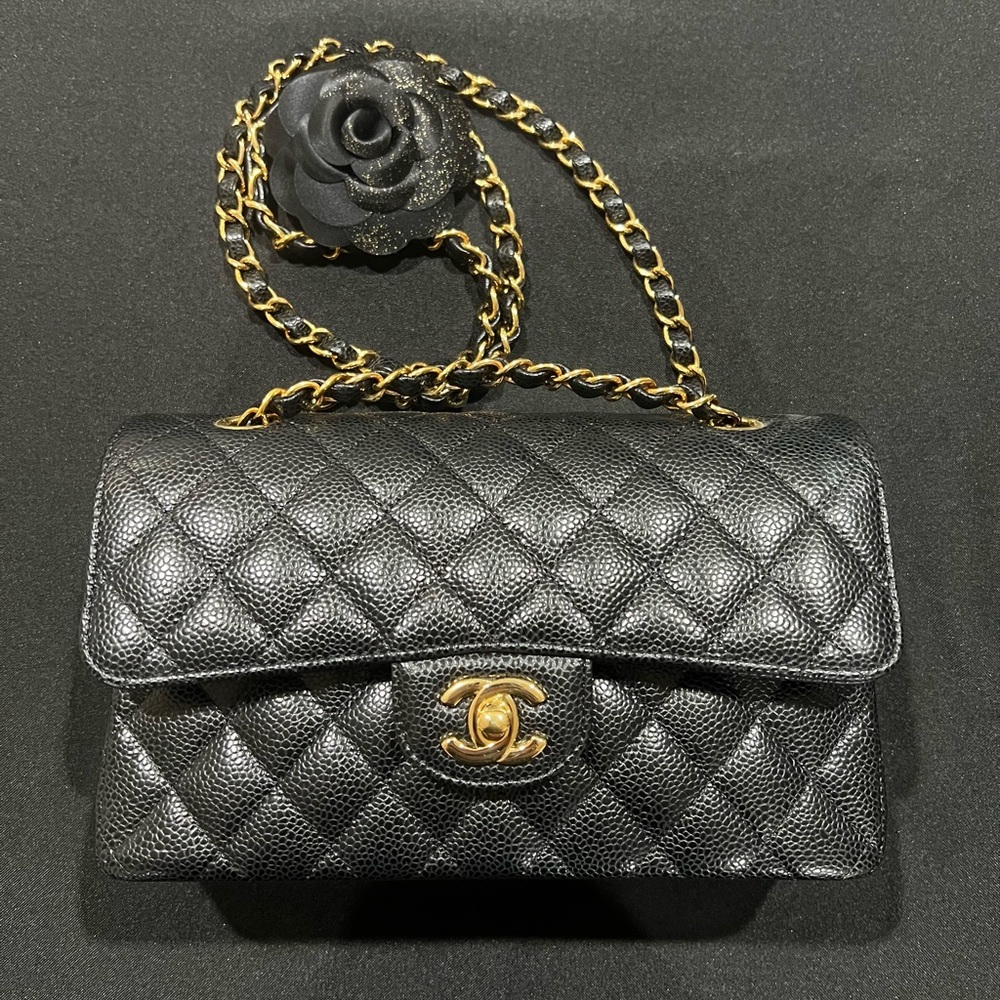 Authentic Chanel Small Caviar Classic Flap - Perfect Condition